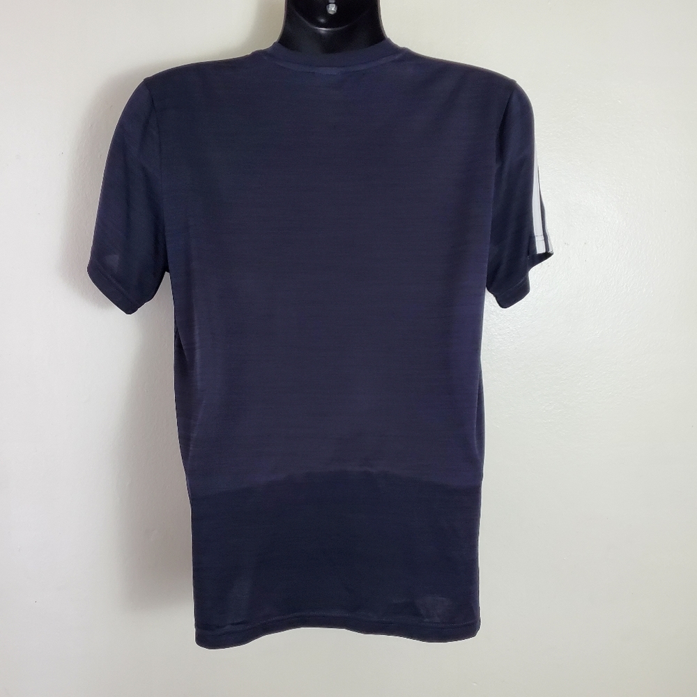 Adidas Originals 3 Stripes Navy Blue Short Sleeve - Picture 5 of 6